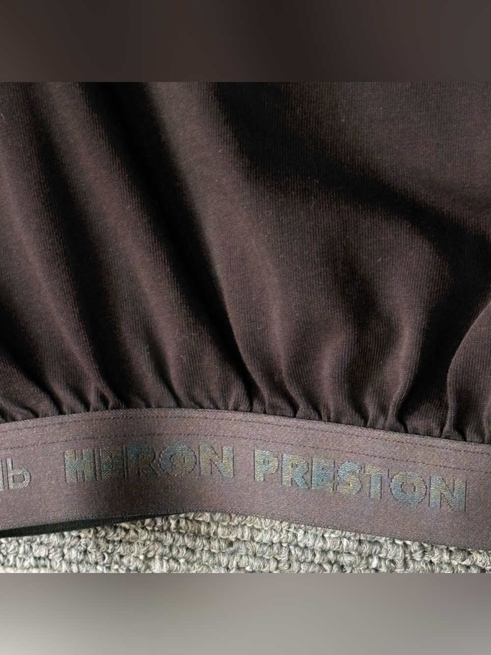 Heron Preston Black Cropped Mock-Neck Tee with Logo XS - Picture 3 of 6